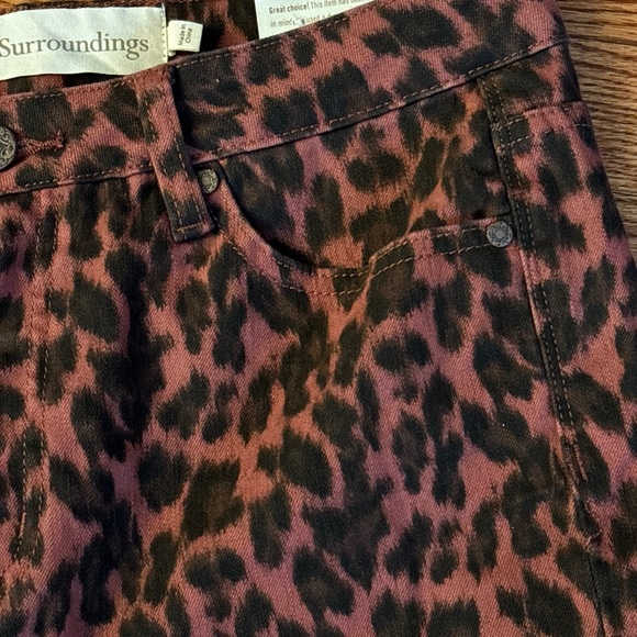 Soft Surroundings NEW w/Tags Jeans Animal Print Sz 10P PERFECT - Picture 4 of 5